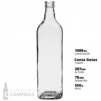 GARRAFA WHISKY 1000ML