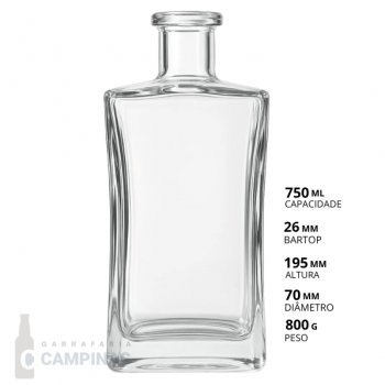 GARRAFA GRANDEUR PINCH 750ML - CAIXA COM 12 UNIDADES